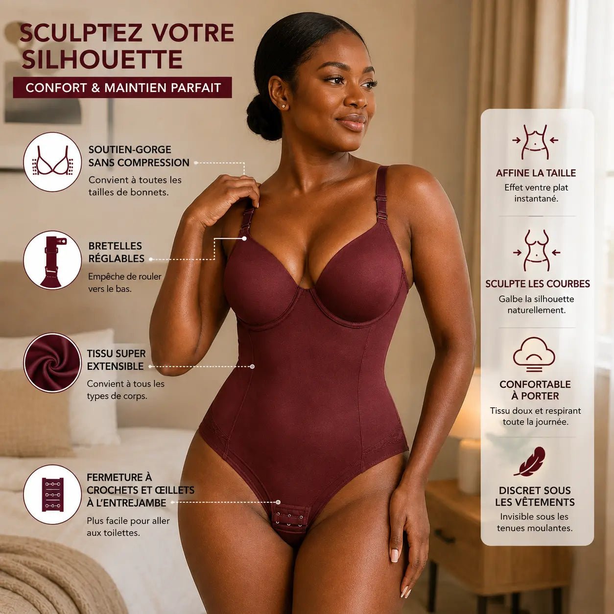 Body Sculptant 3-en-1 avec Maintien Intégré. - Koviani